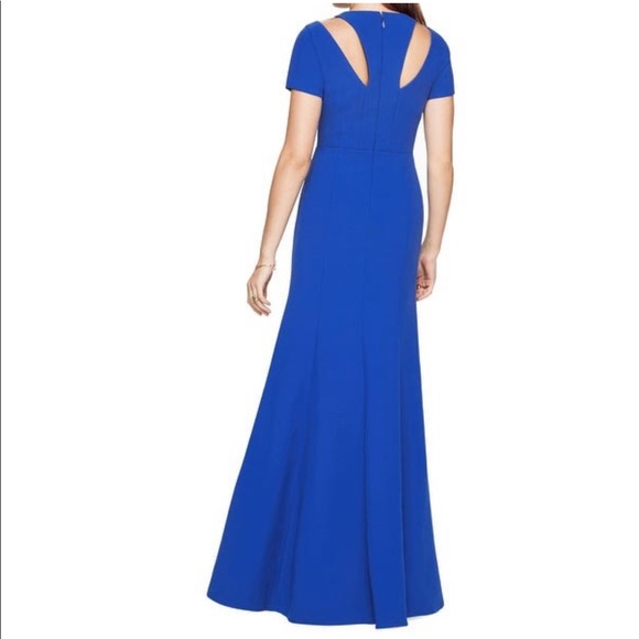 *NWT* BCBGMAXAZRIA Estrella Blue Gown w/ Cutouts - Picture 4 of 7